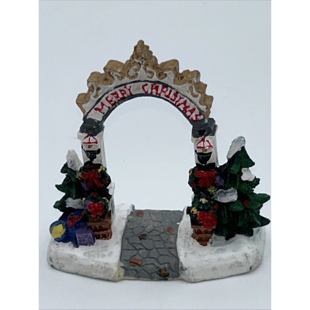 3.5" x 3.5" MERRY CHRISTMAS ENTRANCE ARCH Christmas House Accessory